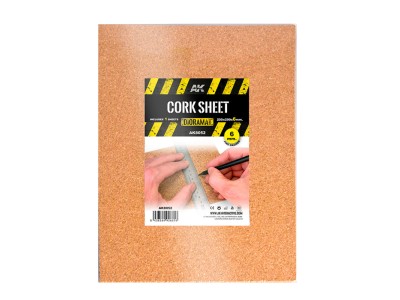 CORK SHEETS - FINE GRAINED / LAMINAS CORCHO - GRANO FINO - 200 x 290 x 6mm (1 SHEETS/LAMINAS)