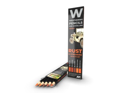 WATERCOLOR PENCIL SET RUST AND STREAKING SET