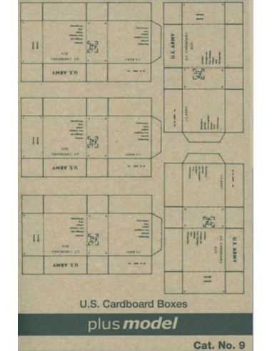 U.S. Transport Kartons WW II, 5 Stück pro Bogen.