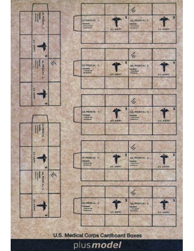 U.S. Medizin-Transp. Kartons WW II