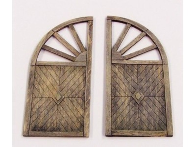 Wooden gate - round