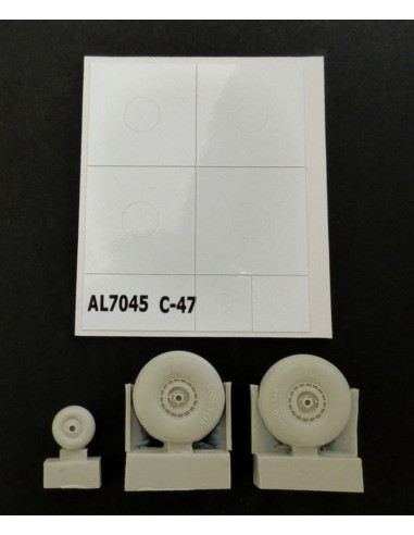 C-47 Skytrain wheels without cover