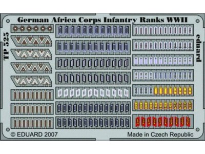 German Africa Corps Infantry Ranks WWII