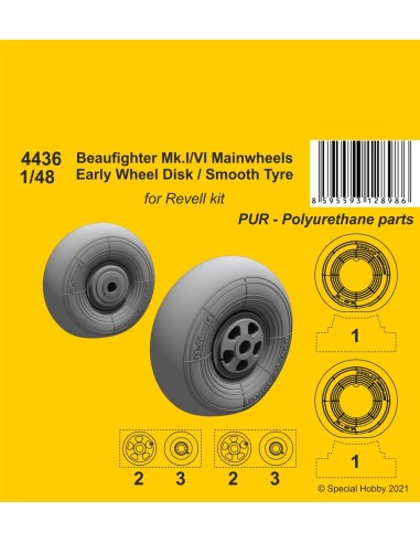 Beufighter Mk.I/VI Mainwheels - Early Wheel Hub...