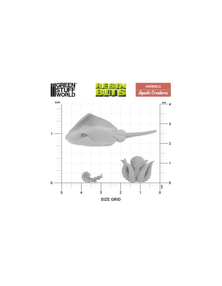 Créatures Aquatiques 1:48-1:35 | Imprimées en résine 3D