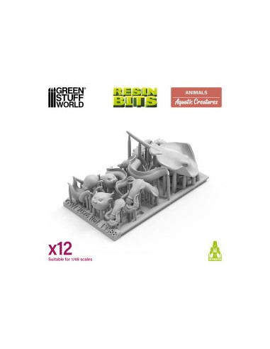 Créatures Aquatiques 1:48-1:35 | Imprimées en résine 3D