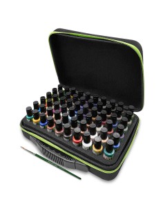 Mallette de peinture 60 couleurs + pinceau | Mallette transport peinture de figurines
