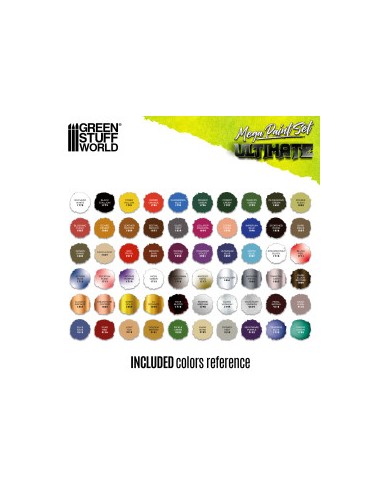 Mallette de peinture 60 couleurs + pinceau | Mallette transport peinture de figurines