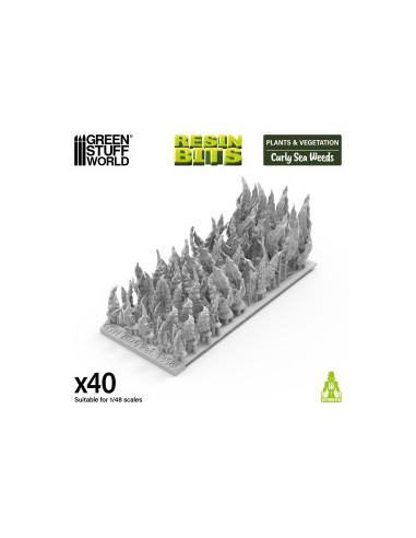 Set imprimé en 3D - Algues frisées 1:48-1:35