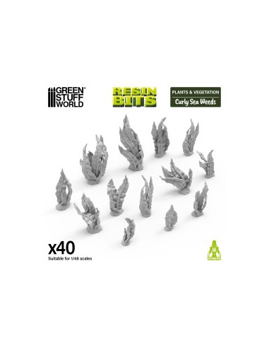 Set imprimé en 3D - Algues frisées 1:48-1:35
