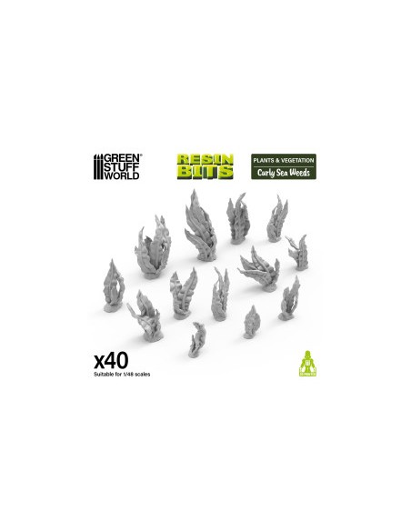Set imprimé en 3D - Algues frisées 1:48-1:35