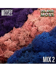Mousse d'Islande - Mélange Bleu Violet et Rose Clair