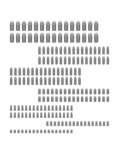 200x Balles et Douilles en Résine