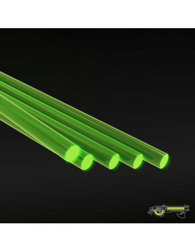 Tiges Acryliques ROND 24 mm Fluor VERT