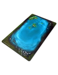 Terrain Neoprene 2D  Lac avec des feuilles