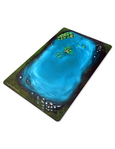 Terrain Neoprene 2D  Lac avec des feuilles