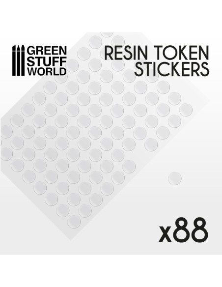 88x Cabochons Autocollants en Resine 15mm