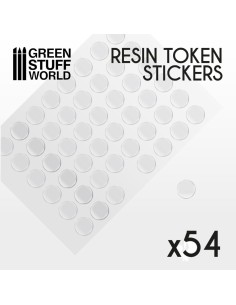 54x Cabochons Autocollants en Resine 20mm