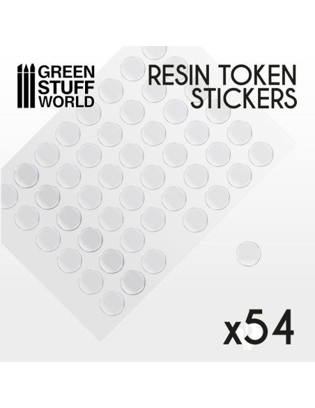 54x Cabochons Autocollants en Resine 20mm