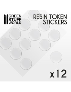 12x Cabochons Autocollants en Resine 40mm