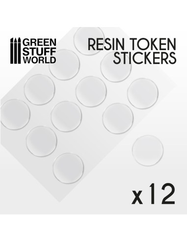 12x Cabochons Autocollants en Resine 40mm