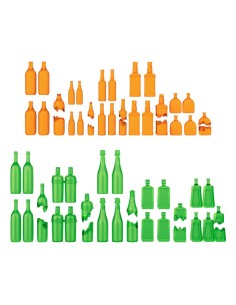 Bouteilles de Bière et de Vin en résine