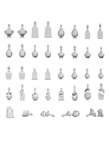 Bouteilles de Potions et Liqueurs en résine