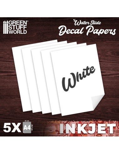 Decalcomanies a leau  Inkjet Blanc