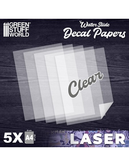 Decalcomanies a leau  Laser Transparent