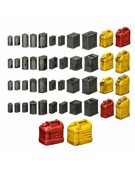 46x Bidons de Huile en Résine