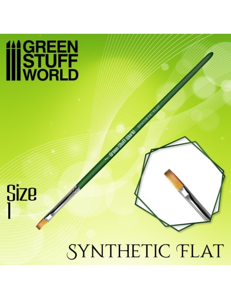 GREEN SERIES Pinceau Synthétique Plat Taille 1