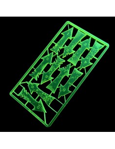 Flèches de Charge et Recul - Fluor Vert jaunâtre