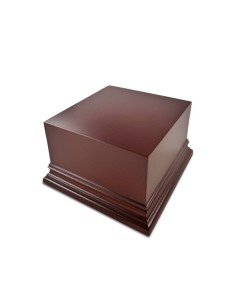Socle Carré Ouvragé 8x8 cm - Brun Noisette