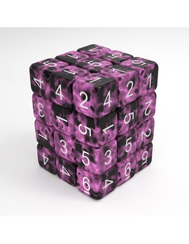 36x D6 12mm Dés de Jeu - Rose Marbre
