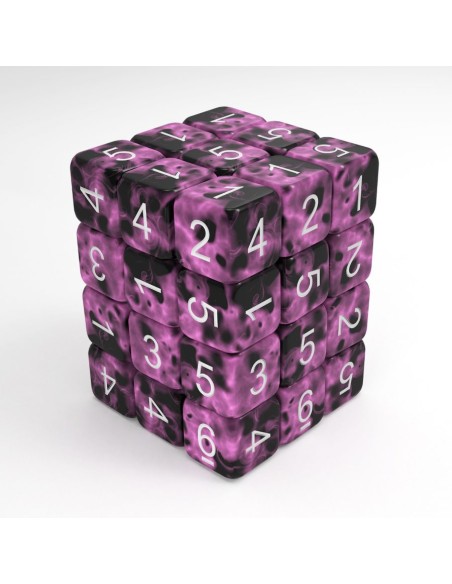 36x D6 12mm Dés de Jeu - Rose Marbre