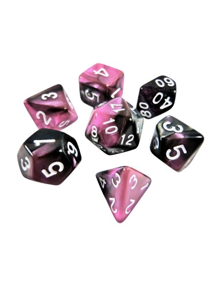 7x Mix 16mm Dés de Jeu - Rose Marbre