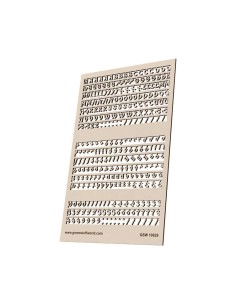 Lettres et nombres 4 mm GOTHIQUE