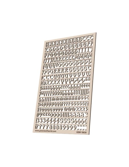 Lettres et nombres 6 mm GOTHIQUE