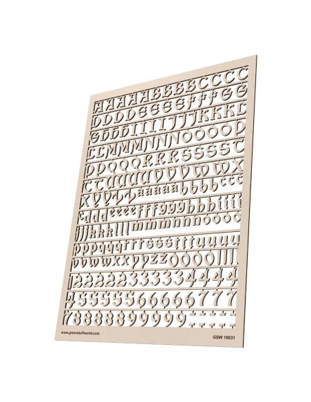 Lettres et nombres 10 mm GOTHIQUE