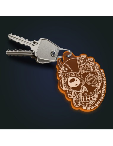 Porte-clés - ORANGE SKULL