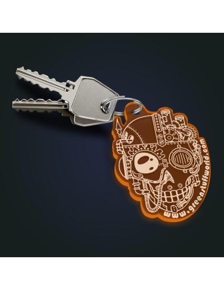 Porte-clés - ORANGE SKULL