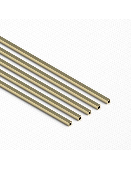 Tubes carrés en laiton 1.5mm