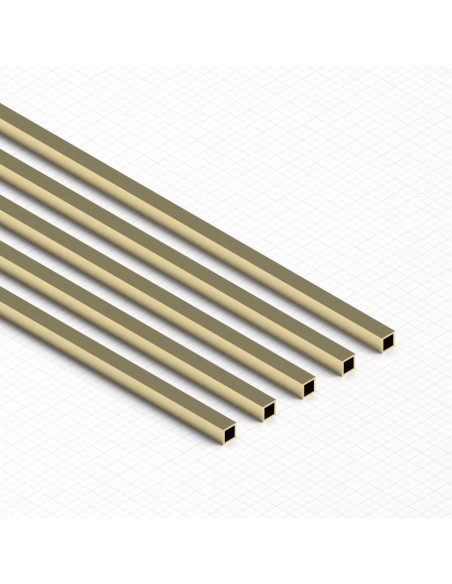 Tubes carrés en laiton 2mm