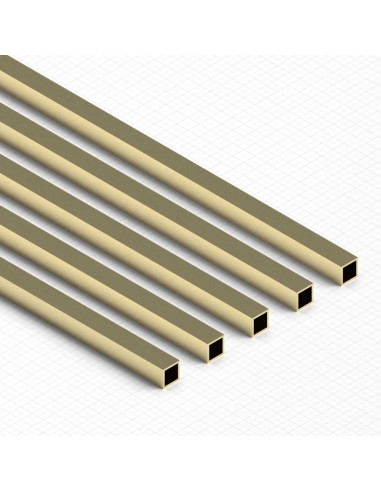 Tubes carrés en laiton 3mm