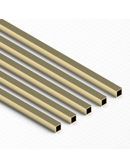 Tubes carrés en laiton 3mm