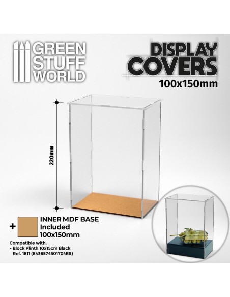 Vitrine ouverte 100x150mm (22cm de haut)