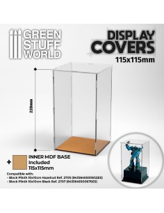 Vitrine ouverte 115x115mm (22cm de haut)