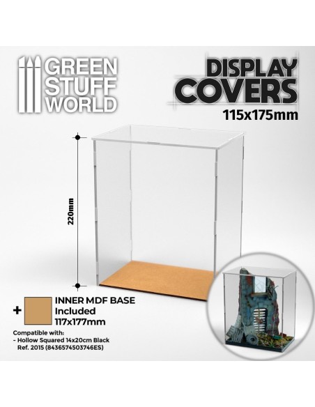 Vitrine ouverte 115x175mm (22cm de haut)