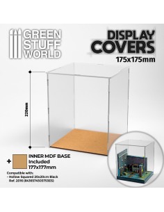 Vitrine ouverte 175x175mm (22cm de haut)