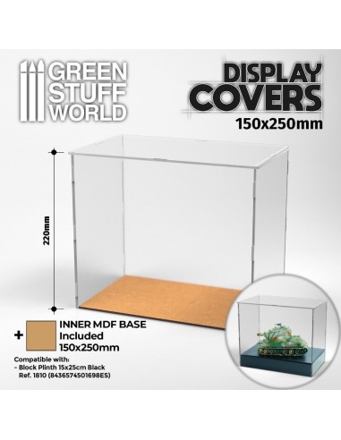 Vitrine ouverte 150x250mm (22cm de haut)